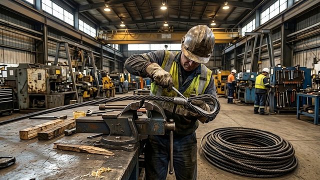 Заплетка стального каната мостового крана: порядок работы, число проколов и приемка стропа